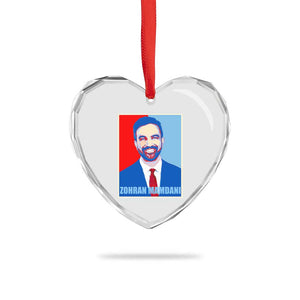Zohran Madamni Heart Crystal Glass Ornament for New York Mayor TS02 Print Your Wear