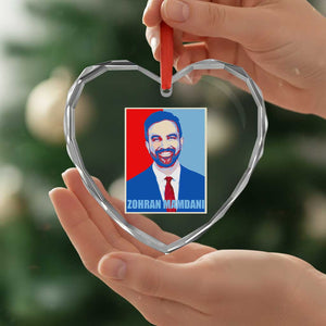 Zohran Madamni Heart Crystal Glass Ornament for New York Mayor TS02 Print Your Wear