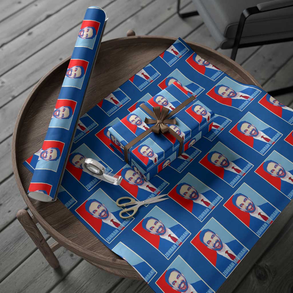 Zohran Madamni Wrapping Paper Roll for New York Mayor TS02 Blue Print Your Wear