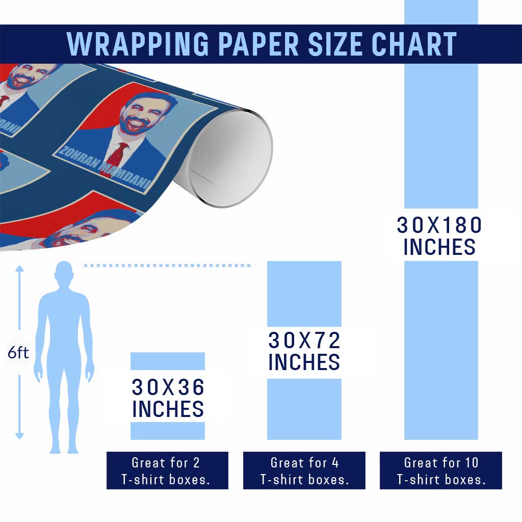 Zohran Madamni Wrapping Paper Roll for New York Mayor TS02 Print Your Wear