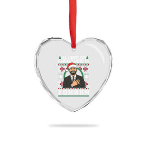 Zohran Mamdani Christmas Heart Crystal Glass Ornament All I Want For Xmas Is New York City TS14 Print Your Wear