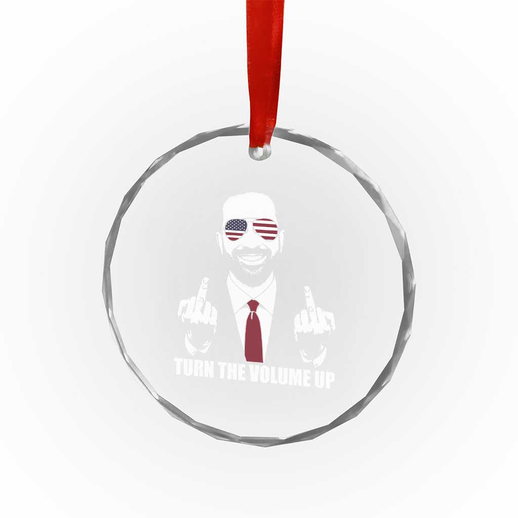 Zohran Mamdani Hope Crystal Glass Ornament Zoharan Mamdani USA Flag Funny Middle Finger TS02 Print Your Wear