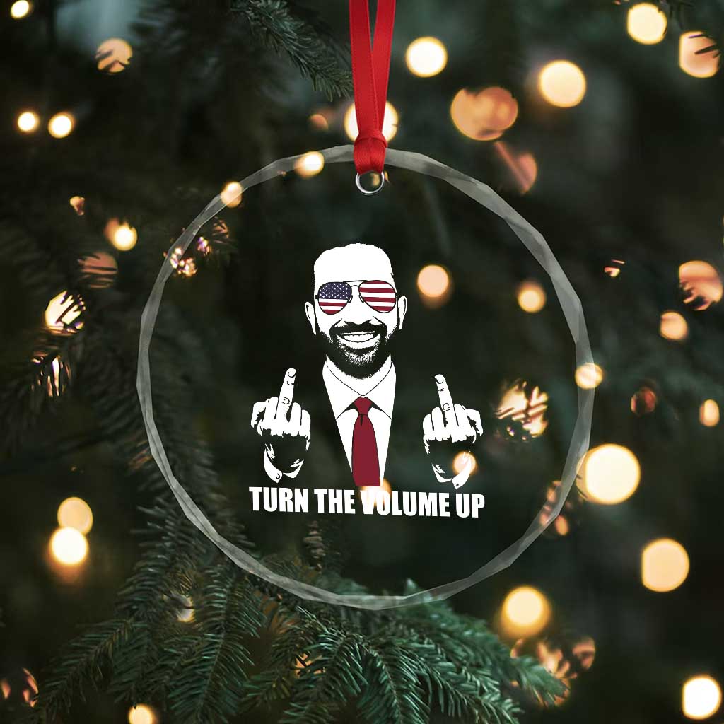 Zohran Mamdani Hope Crystal Glass Ornament Zoharan Mamdani USA Flag Funny Middle Finger TS02 Print Your Wear