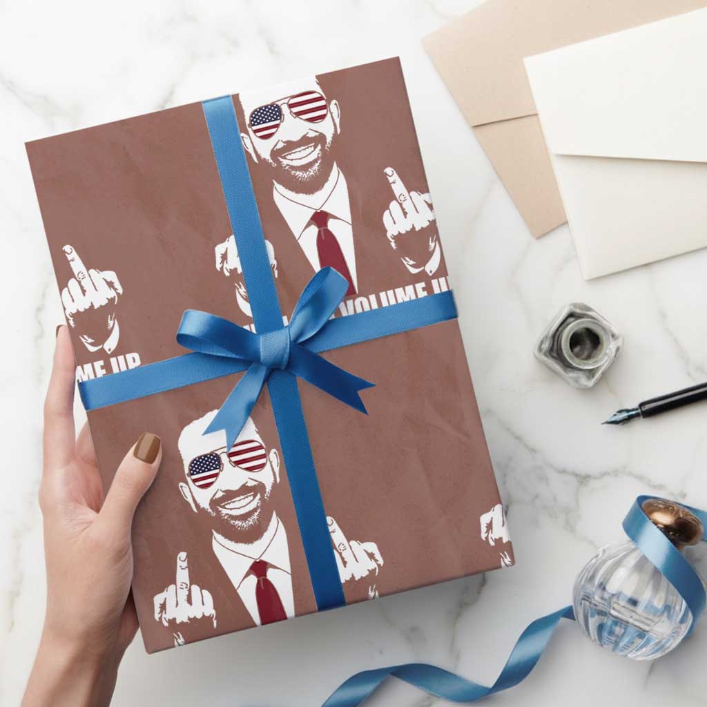 Zohran Mamdani Hope Wrapping Paper Roll Zoharan Mamdani USA Flag Funny Middle Finger TS02 Mocha Print Your Wear