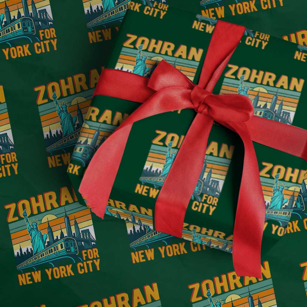 Zohran Mamdani NYC Mayor Wrapping Paper Roll TS14 Green Print Your Wear