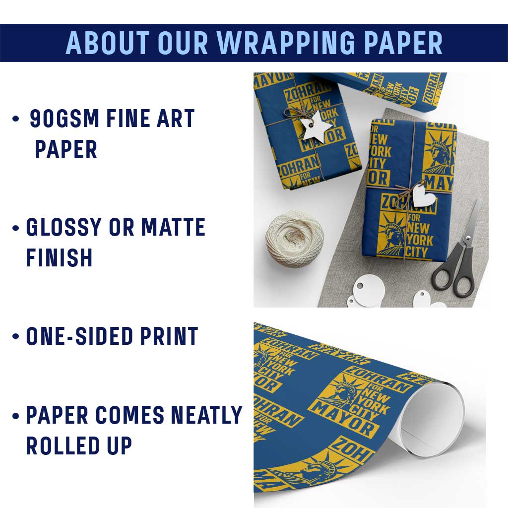 Zohran Mamdani NYC Mayor Wrapping Paper Roll Funny Cool Trendy Progressive TS14 Print Your Wear