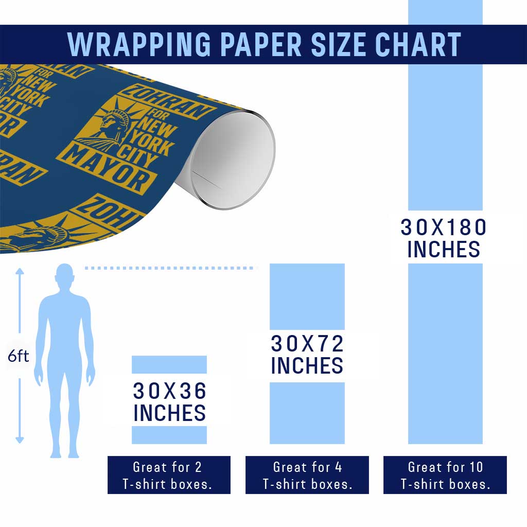 Zohran Mamdani NYC Mayor Wrapping Paper Roll Funny Cool Trendy Progressive TS14 Print Your Wear